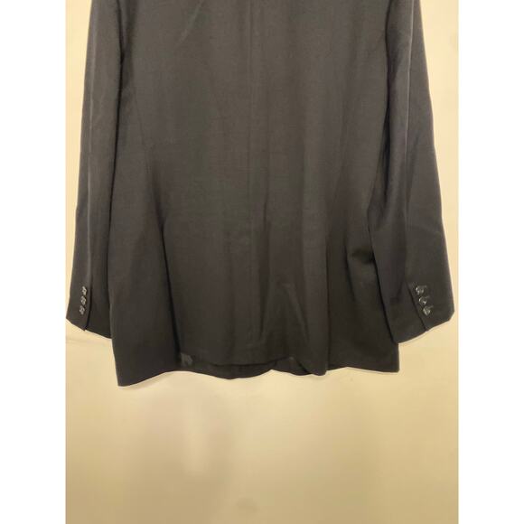 Lands End Womens Black Suit Blazer Jacket Wool Career Preppy Dark Academia 18 - Picture 9 of 14